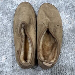 NWOT Qwaruba Australian Sheepskin Slippers Men's Size 11 Tan